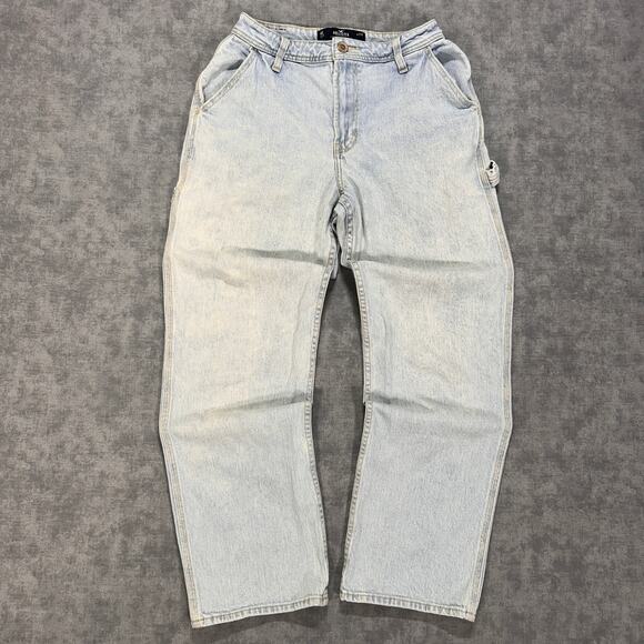 Hollister Denim - Hollister Ultra High Rise Dad Jean Carpenter light wash denim streetwear wms 27